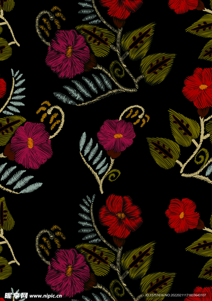 繡花花卉