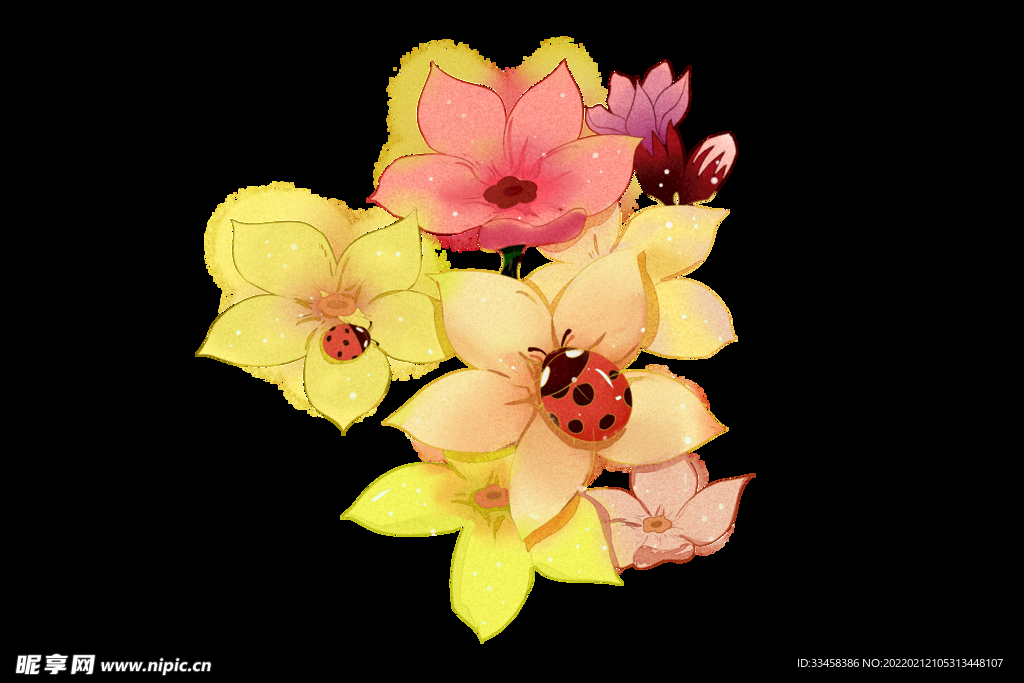 桃花和瓢蟲