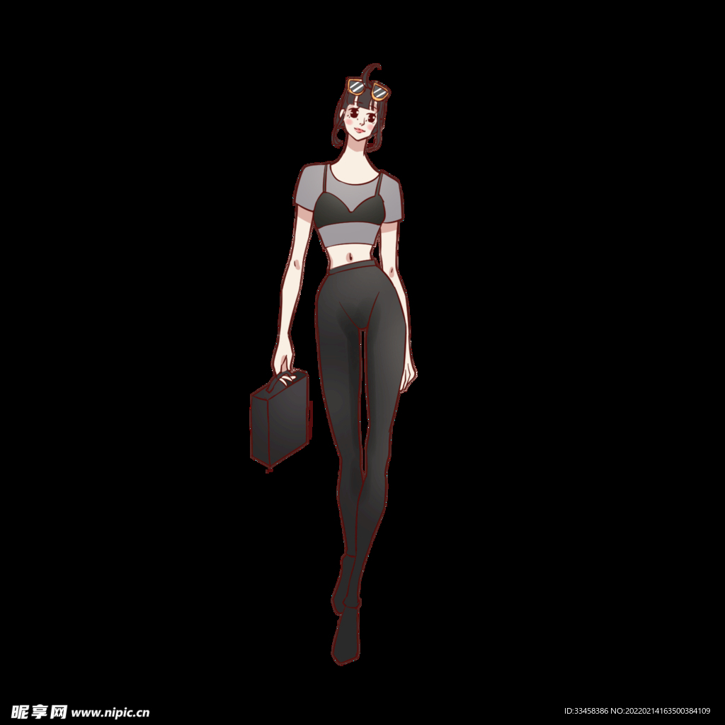 女生節時尚黑色墨鏡