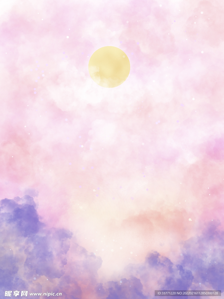 太陽水墨背景
