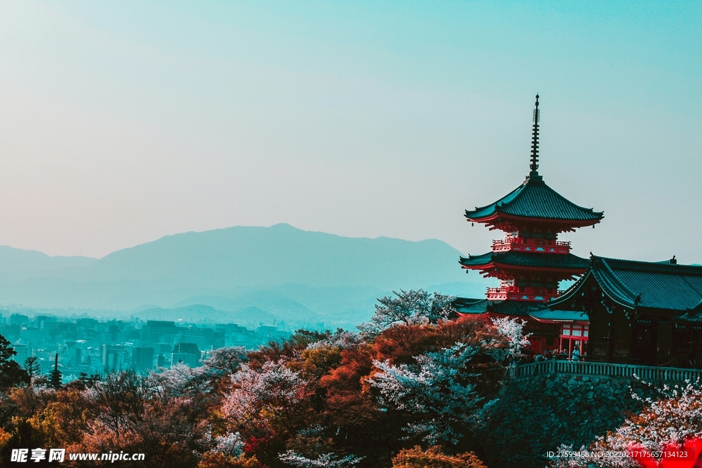 京都清水寺红塔