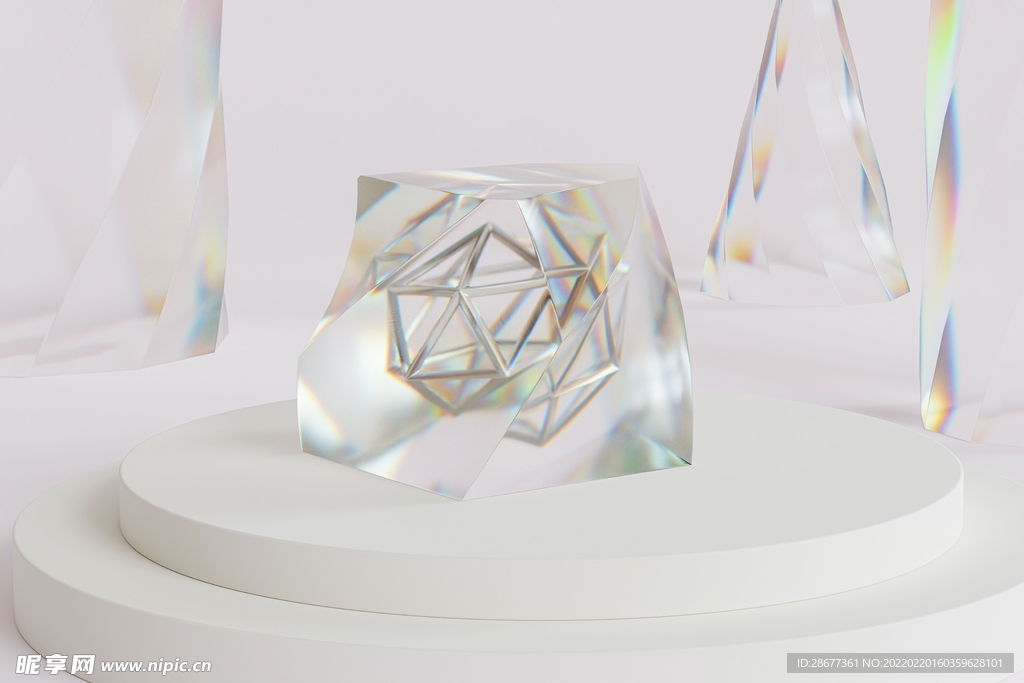 未來科技透明立體玻璃3d