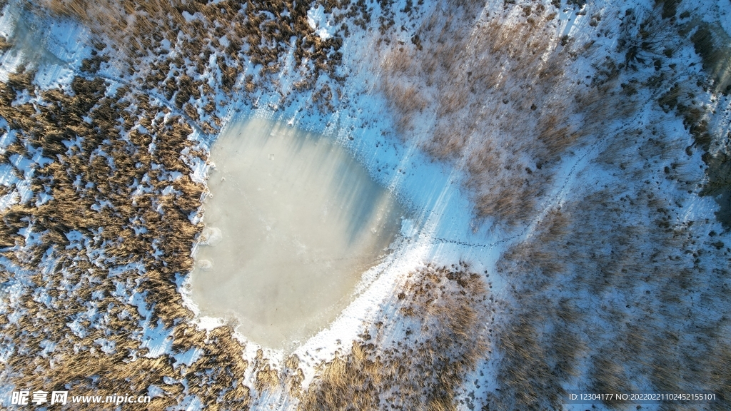 航拍濕地公園