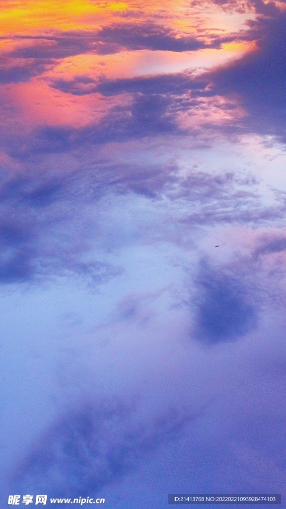 天空彩霞晚霞 