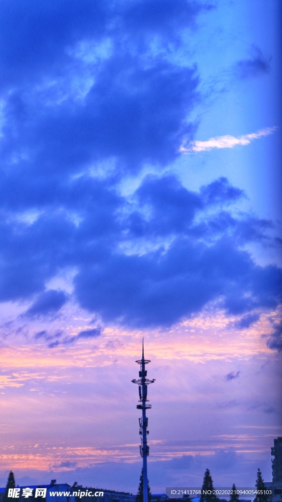 天空彩霞晚霞 
