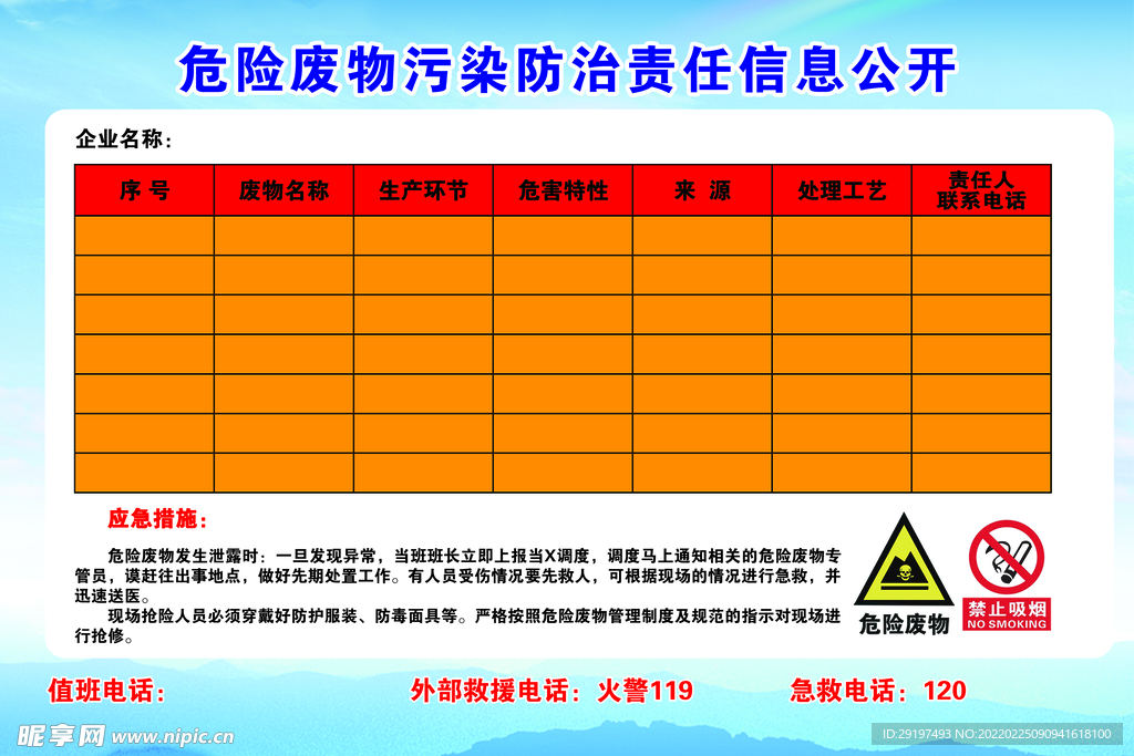 危险废物污染防治责任信息公开