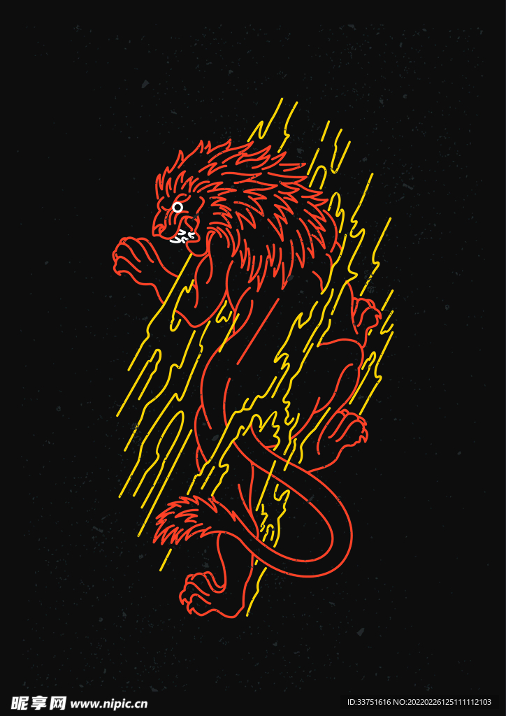線條獅子