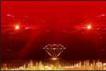 红色背景钻石 