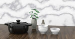 C4D模型日式茶具碗具锅子杯子