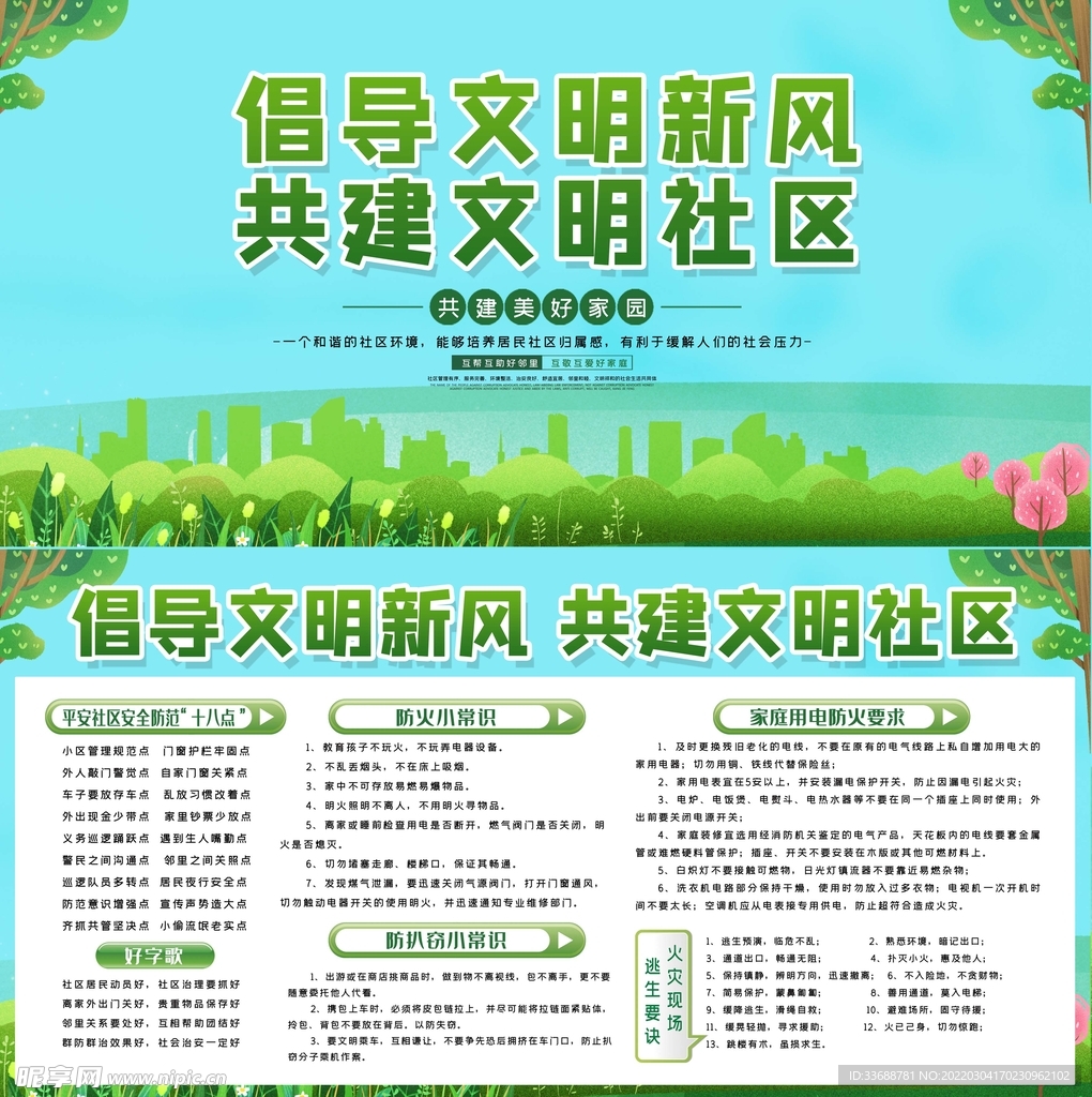 和諧文明社區(qū)展板主題內(nèi)容