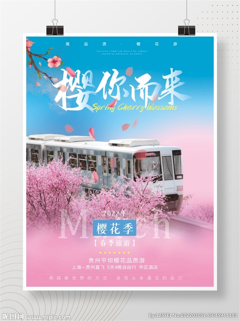 大气最美樱花节宣传海报