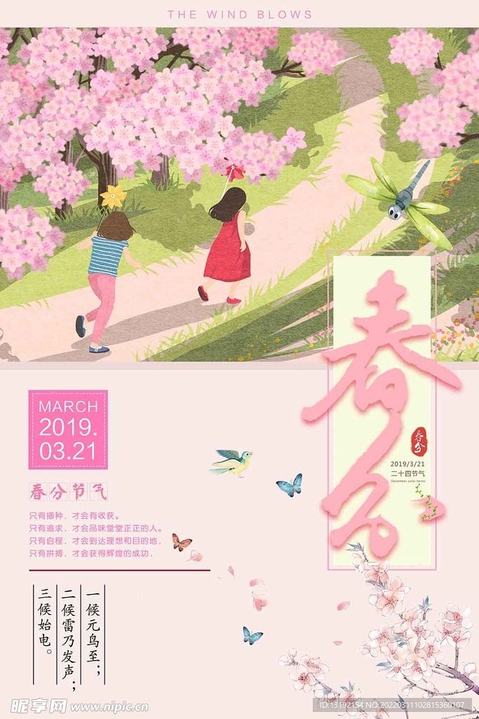 季节背景 粉色 樱花 旅游