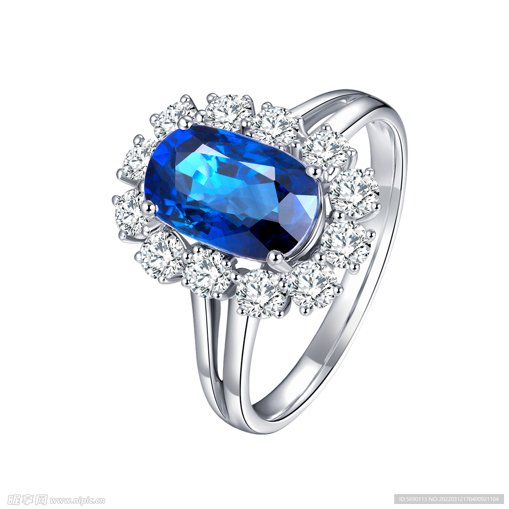 蓝宝石彩宝戒指