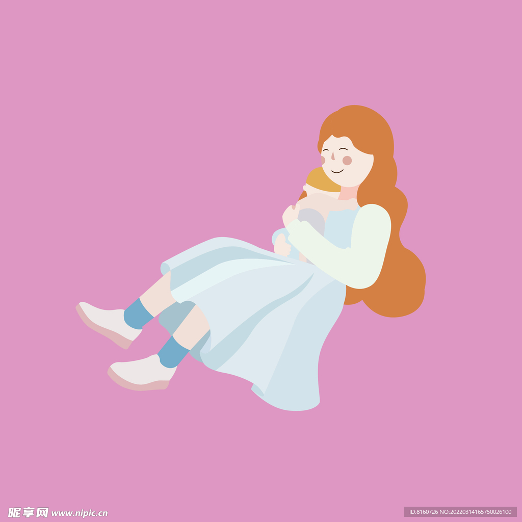矢量母親插畫
