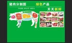 猪肉分割图  产品图