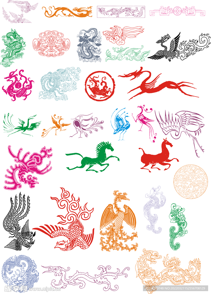 中国风古代花纹传统纹样