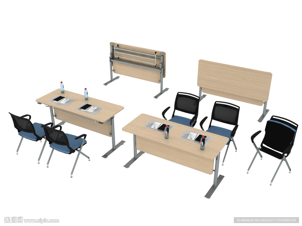 折疊條桌3d模型