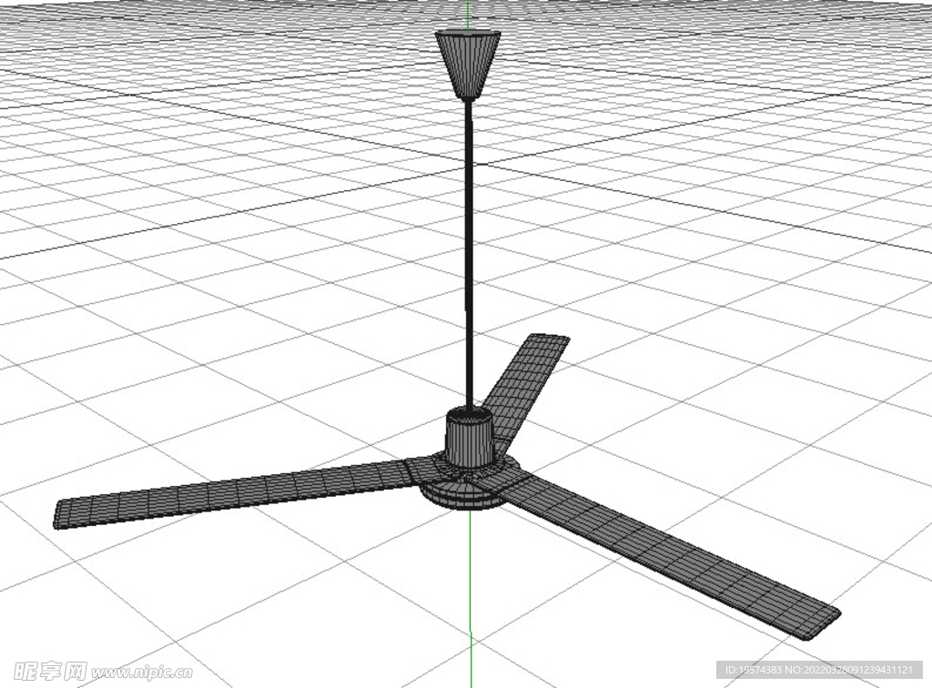 C4D模型吊扇风扇