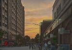 封校中的夕陽