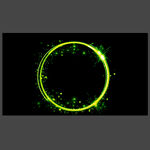 绿色圆环粒子旋转视频背景