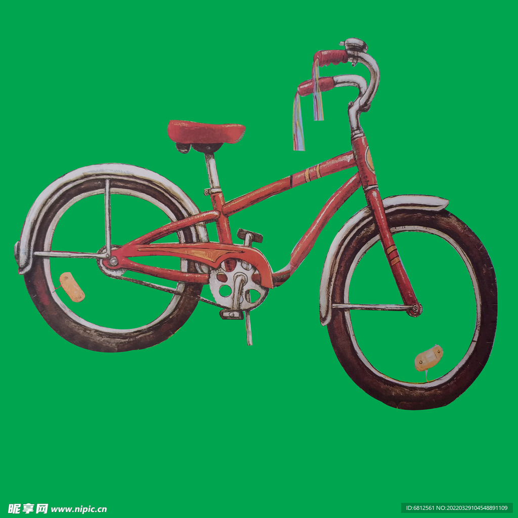 鸭子骑车记红色自行车