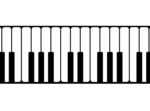 钢琴琴键矢量图