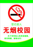 无烟校园 禁止吸烟  吸烟标识