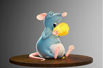 C4D模型吃起司奶酪的老鼠