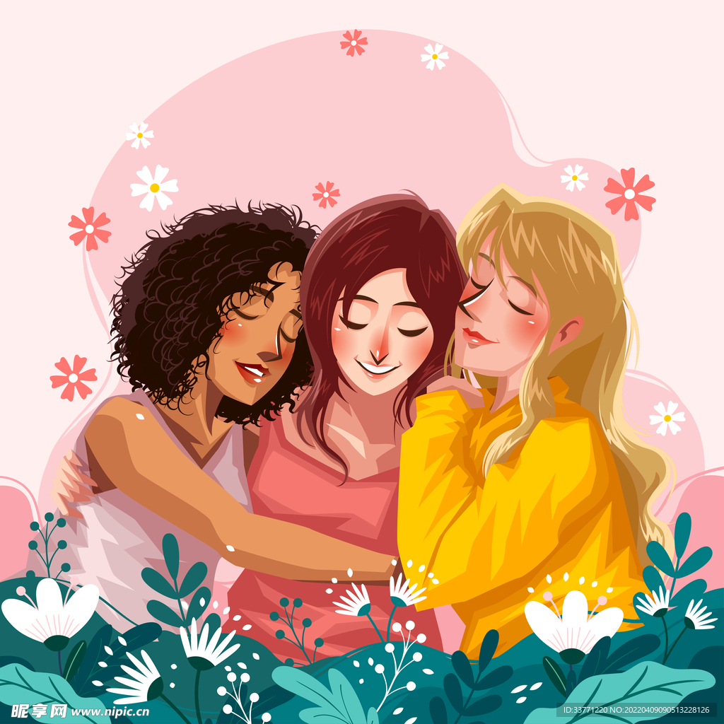 手繪女性