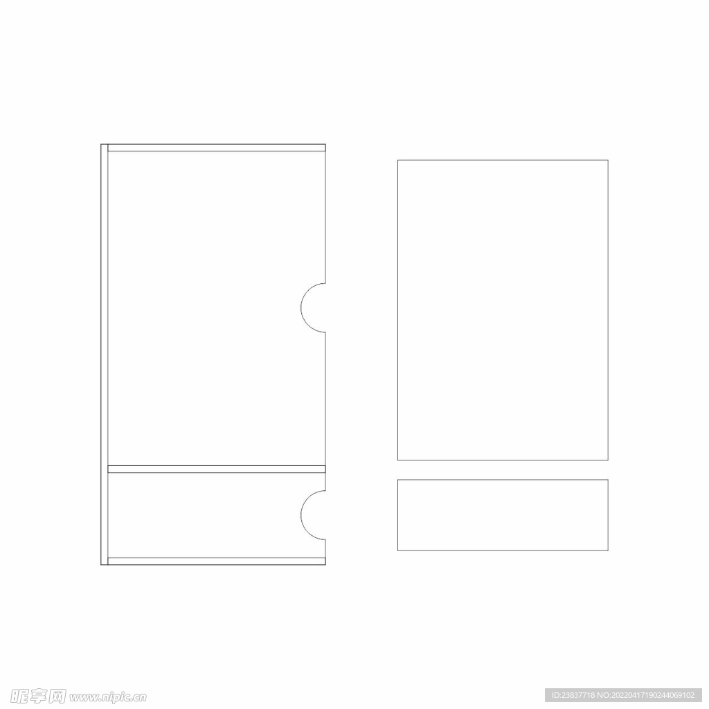 矢量五寸照片插槽