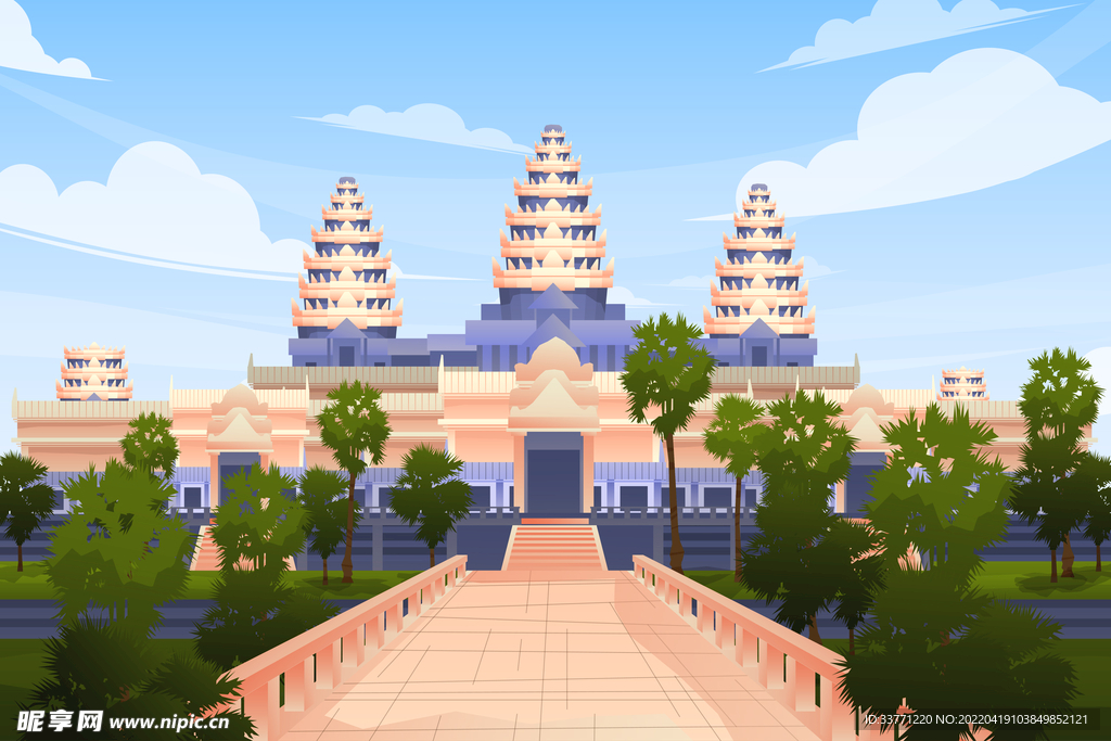 传统庙宇建筑风景