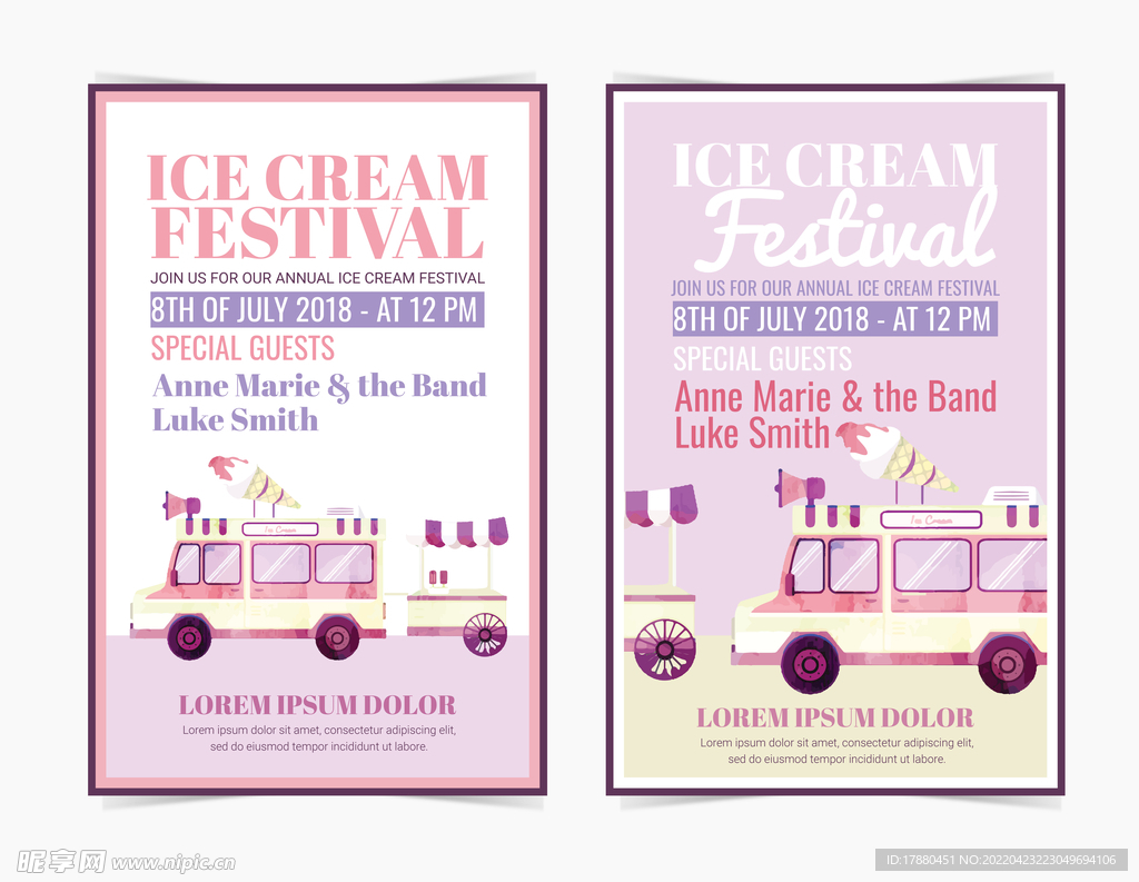 冰淇淋节日海报