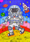 宇航员儿童画