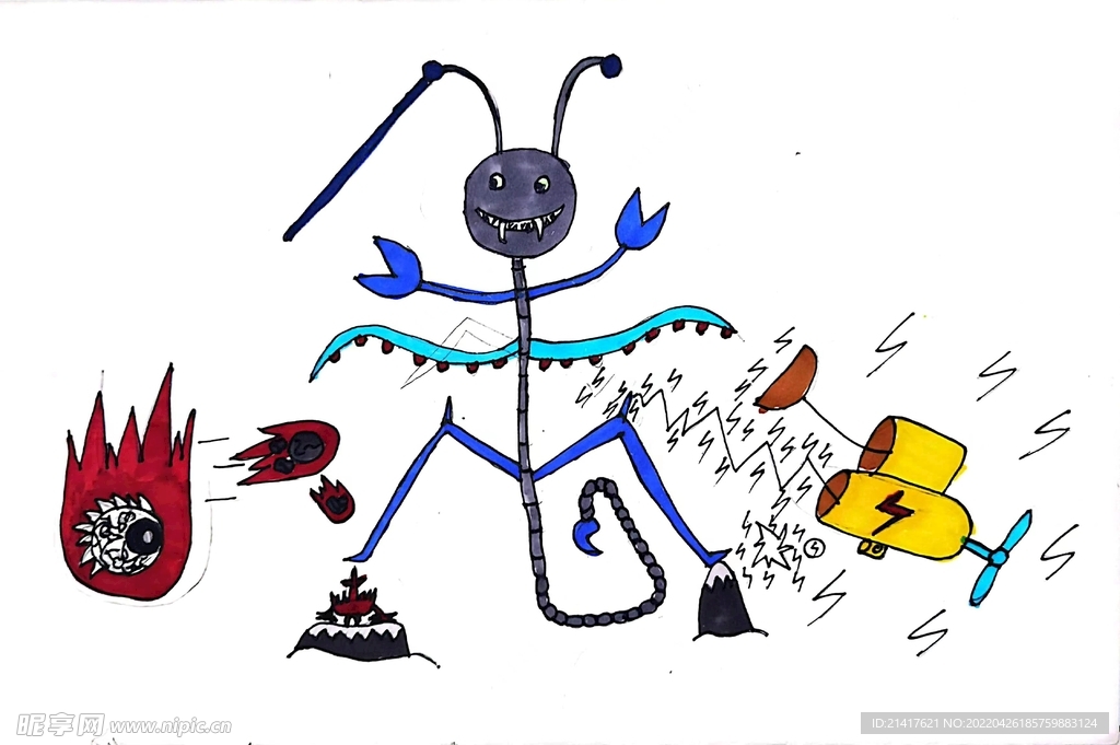 儿童画子航之奇幻系列蝎子怪