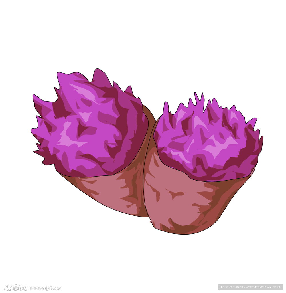 卡通紫薯素材