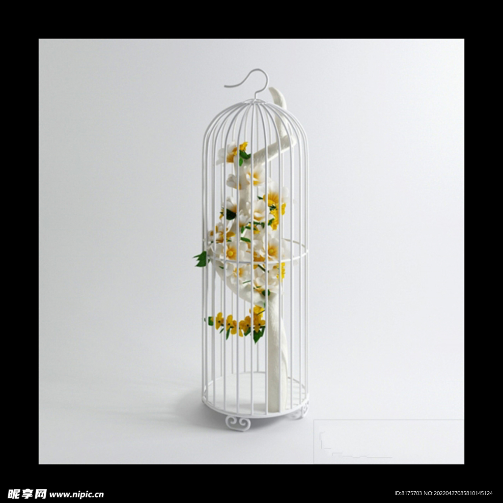 鸟笼花卉模型