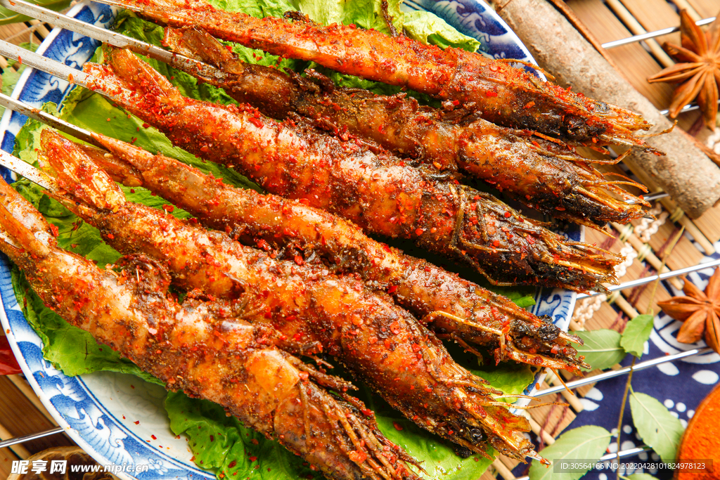 油炸大蝦美食