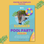 夏天 派对展板 游泳圈 海报 