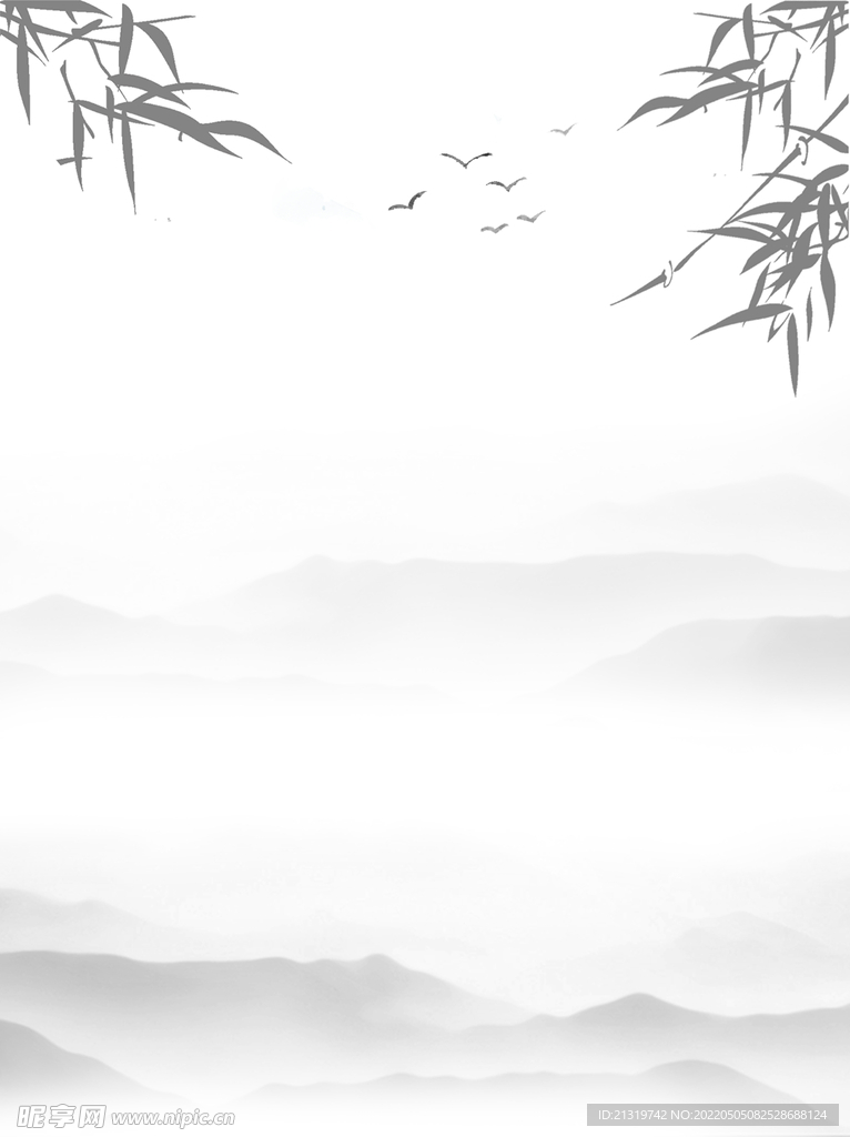 竹子山水背景