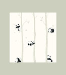 数码印花丛林熊猫