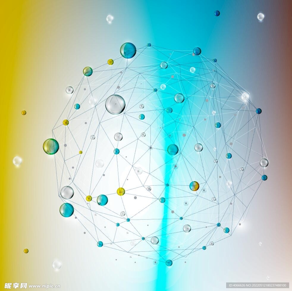 科学分子向量背景