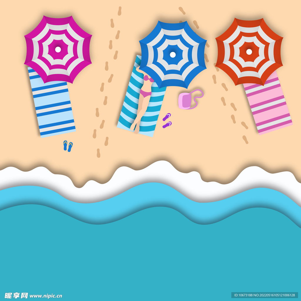 沙灘俯視圖