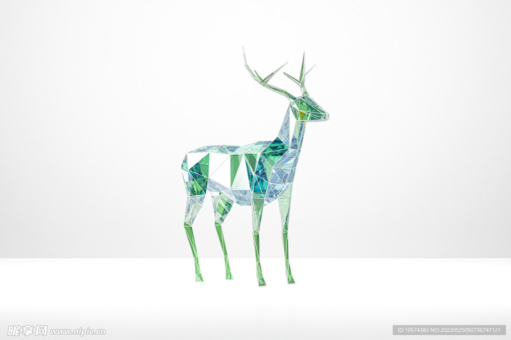C4D模型翡翠鹿