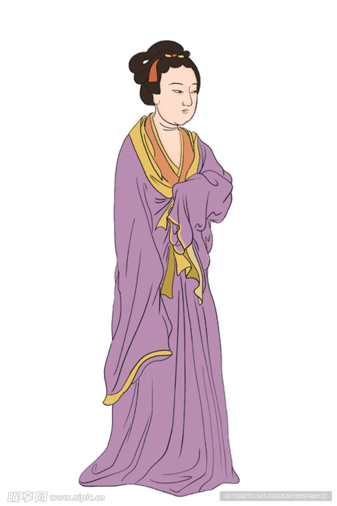 古代分層人物  psd分層  