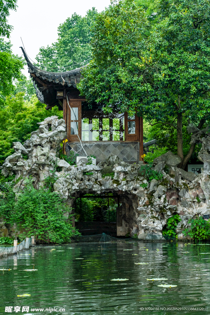 戶外公園復古涼亭建筑
