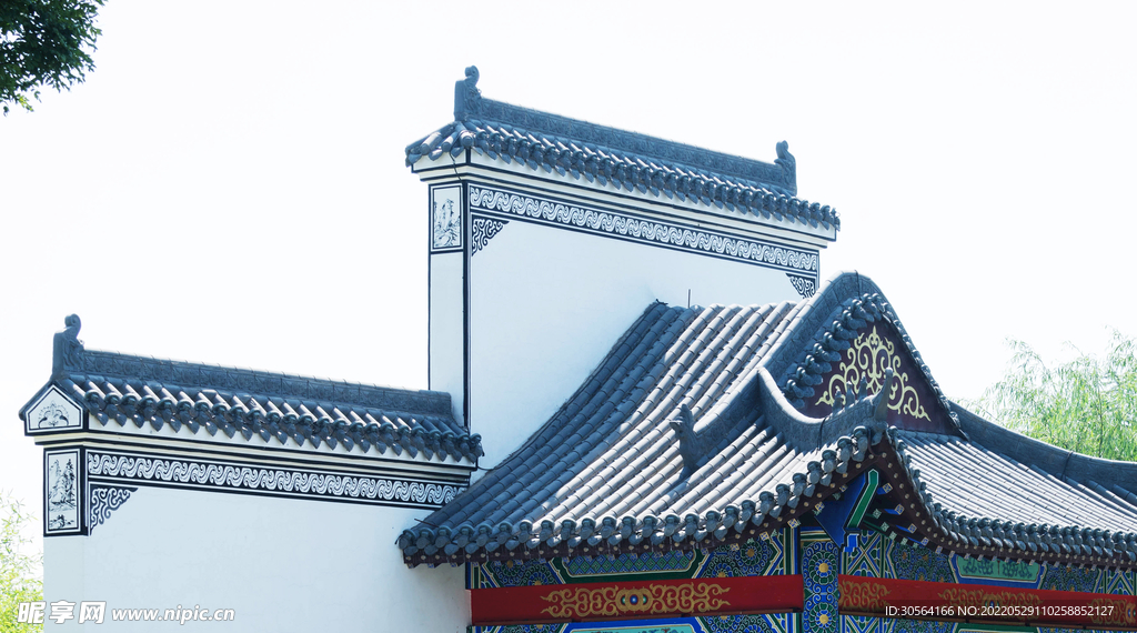 戶外復(fù)古徽派建筑