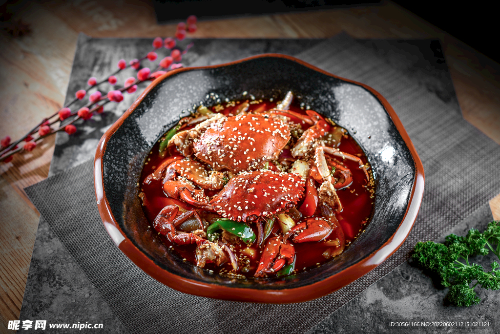 麻辣螃蟹美食