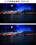 京门大桥夜景星空flash视频