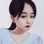 手绘SAI美女插画插图