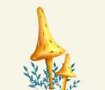彩色蘑菇手绘